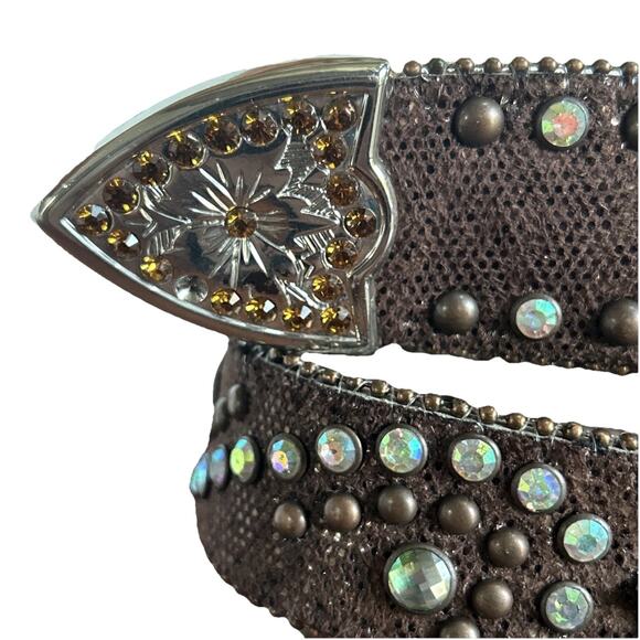 NEW Bit & Bridle Women's RHINESTONE Western Cowgirl Belt - SIZE XXL Bling Chic - Picture 3 of 8